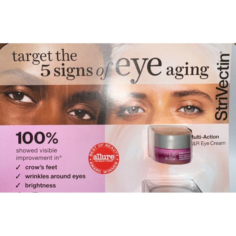 Strivectin Multi-Action R&R Eye Cream Duo 15ml & 5ml For Puffiness Wrinkles & Hy - Picture 5 of 8
